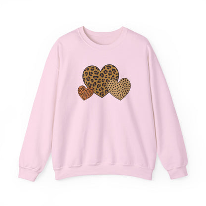 Leopard Heart Valentine Shirt | Trendy Animal Print Valentine Sweatshirt