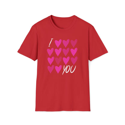 I Love, Love, Love You Hearts Shirt | Valentine Graphic Tee