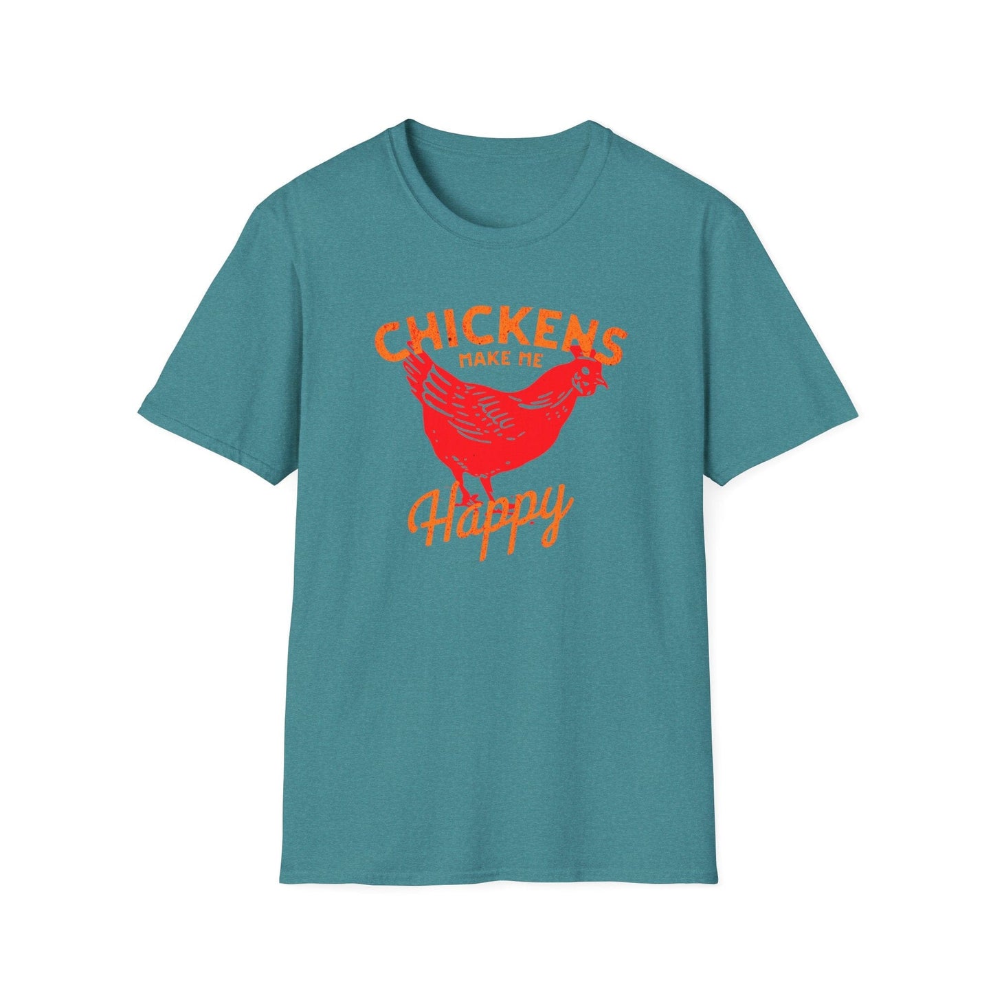 Chickens Make Me Happy t-shirt | Funny Farm Life Graphic Tee