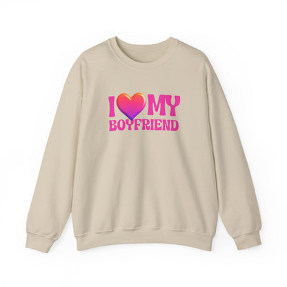 I Love My Boyfriend Valentine Shirt | Cute Heart Graphic Sweatshirt