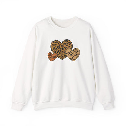 Leopard Heart Valentine Shirt | Trendy Animal Print Valentine Sweatshirt