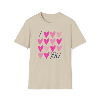 I Love, Love, Love You Hearts Shirt | Valentine Graphic Tee