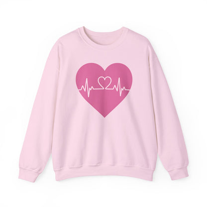 Heartbeat Love Valentine Shirt | Heart Pulse Graphic Sweatshirt