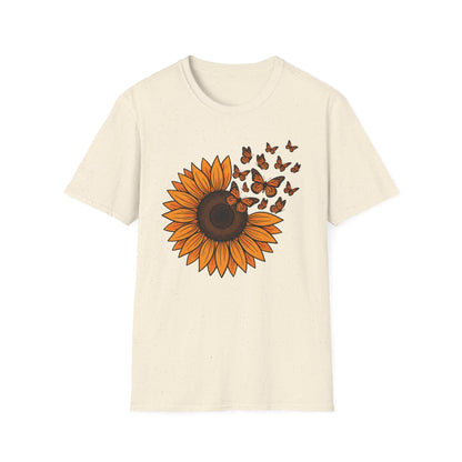 Sunflower & Monarch Butterflies Shirt | Nature-Inspired Floral Graphic Tee