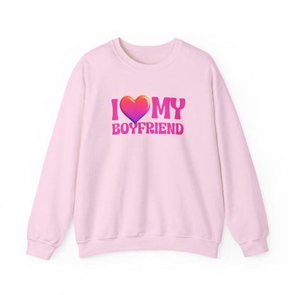 I Love My Boyfriend Valentine Shirt | Cute Heart Graphic Sweatshirt
