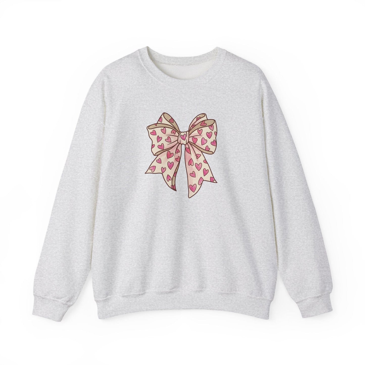 Pink Heart Bow Valentine Shirt | Cute Coquette Graphic Sweatshirt