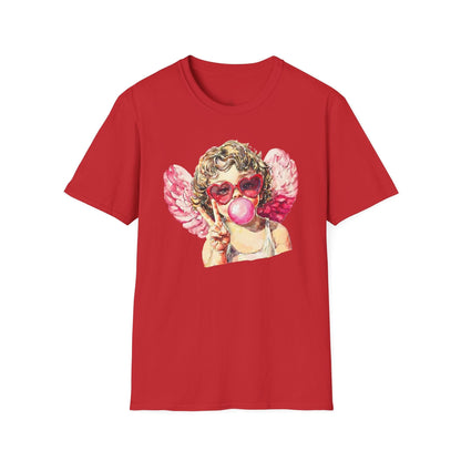 Peace Love Valentine Cupid Shirt | Bubblegum Angel Graphic Tee