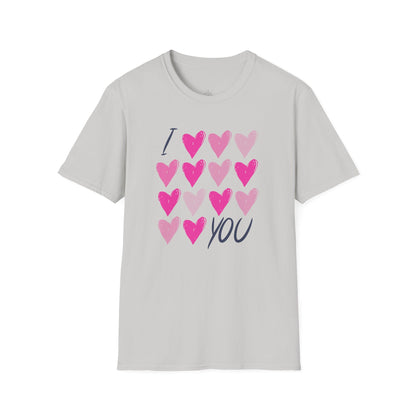 I Love, Love, Love You Hearts Shirt | Valentine Graphic Tee