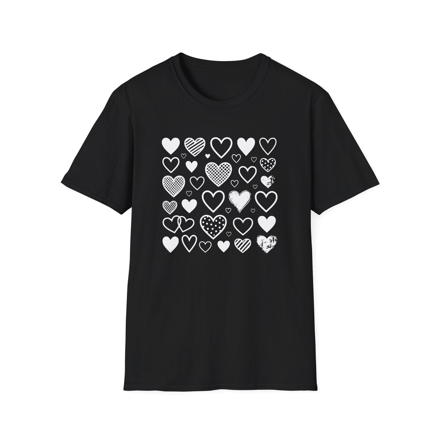 Minimalist Heart Pattern Valentine Shirt | Modern Love Graphic Tee