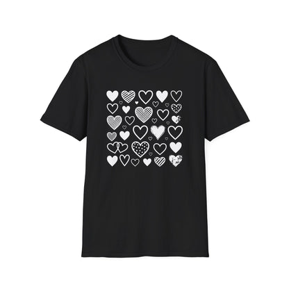 Minimalist Heart Pattern Valentine Shirt | Modern Love Graphic Tee