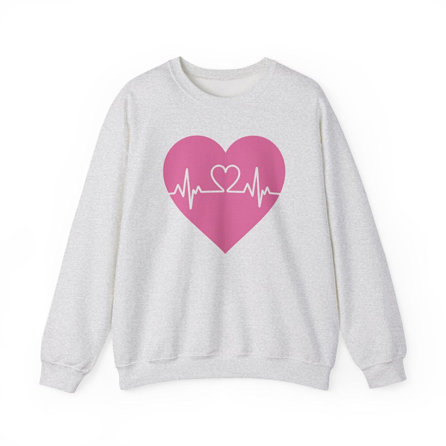 Heartbeat Love Valentine Shirt | Heart Pulse Graphic Sweatshirt