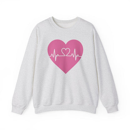 Heartbeat Love Valentine Shirt | Heart Pulse Graphic Sweatshirt