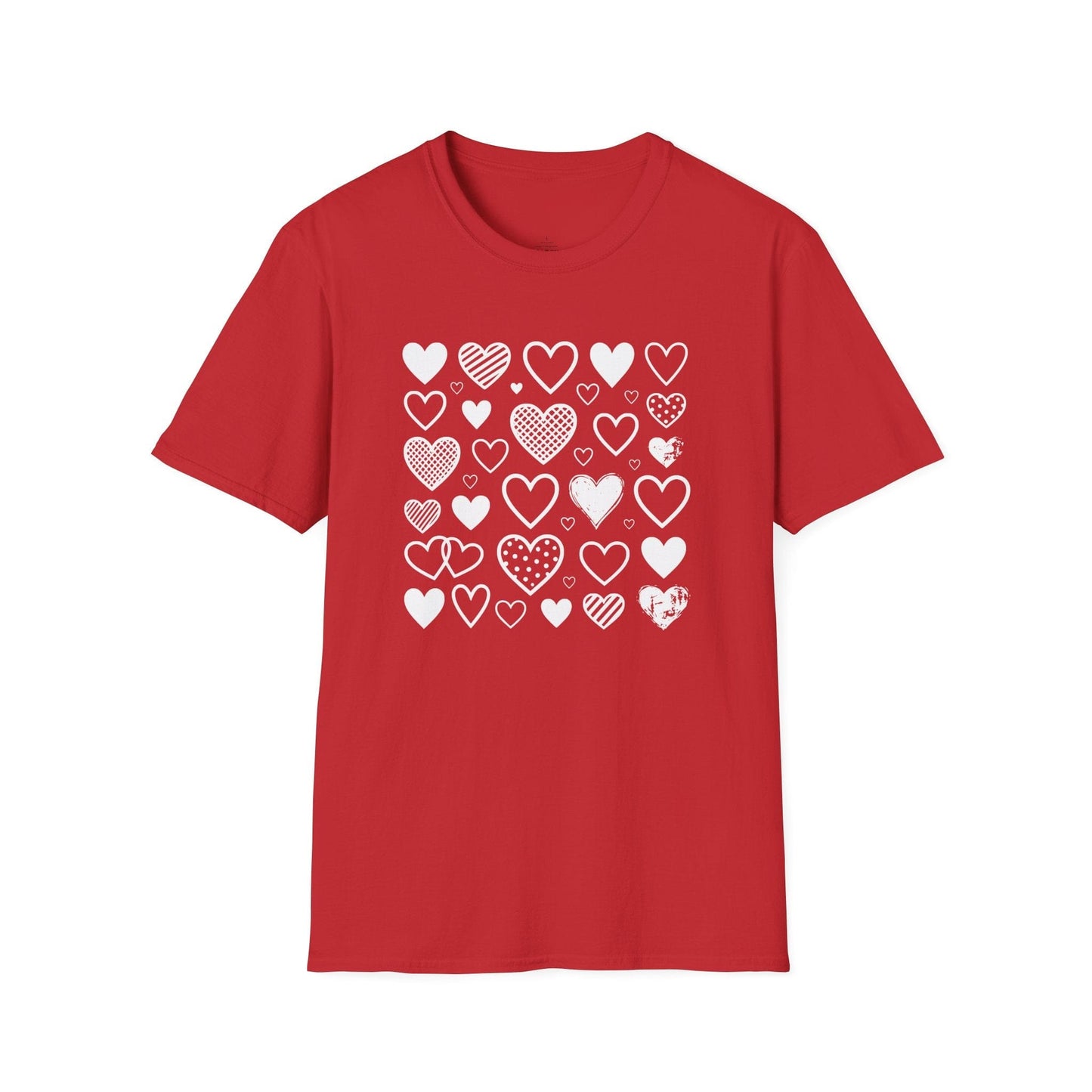 Minimalist Heart Pattern Valentine Shirt | Modern Love Graphic Tee