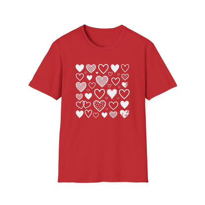 Minimalist Heart Pattern Valentine Shirt | Modern Love Graphic Tee