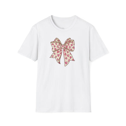 Pink Heart Bow Valentine Shirt | Cute Coquette Graphic Tee
