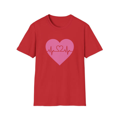Heartbeat Love Valentine Shirt | Heart Pulse Graphic Tee