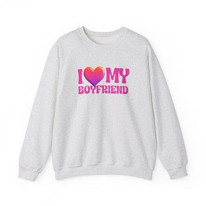 I Love My Boyfriend Valentine Shirt | Cute Heart Graphic Sweatshirt