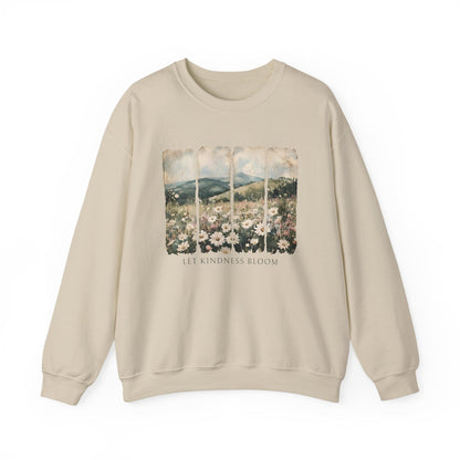 Let Kindness Bloom Shirt | Watercolor Floral Landscape Sweatshirt