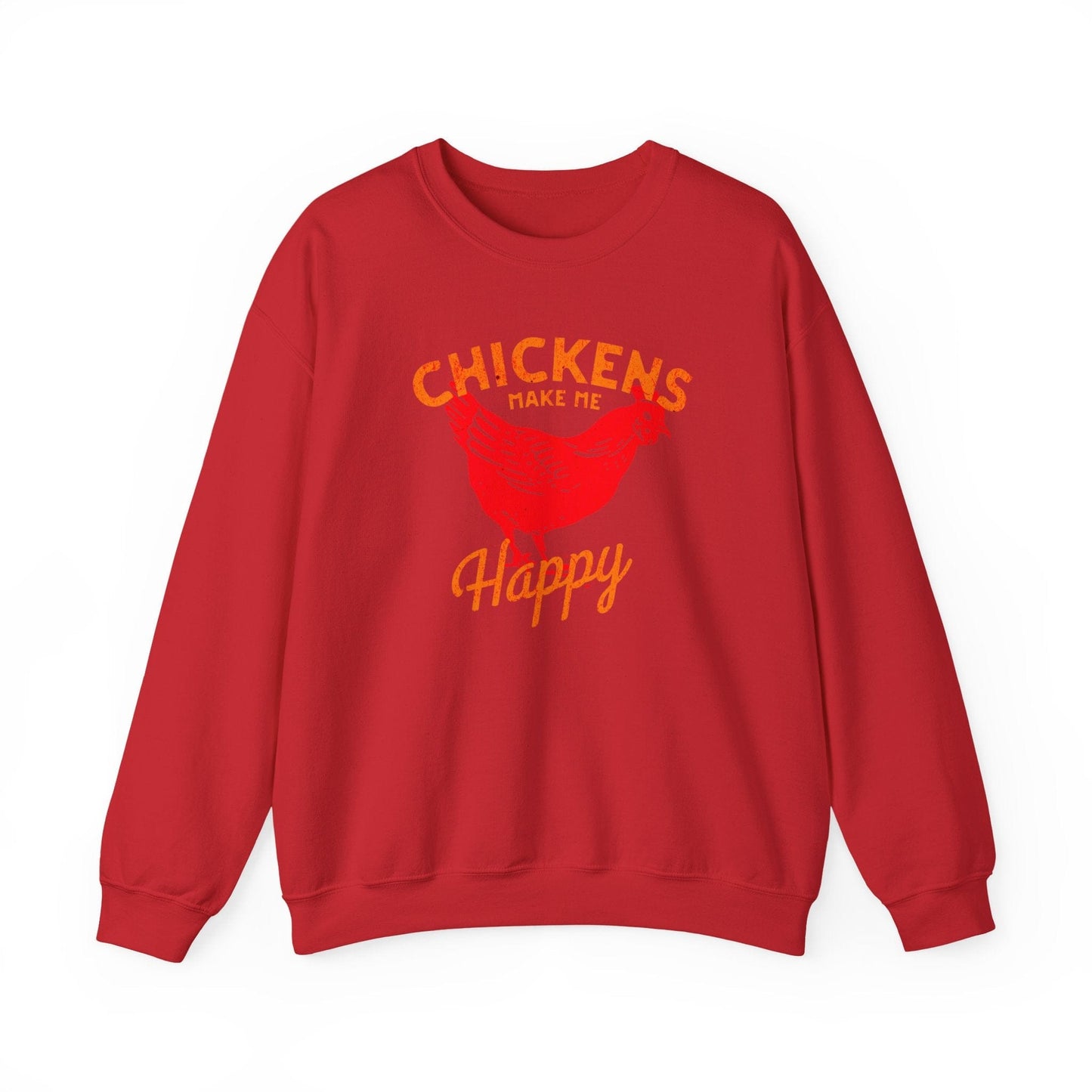 Chickens Make Me Happy Sweatshirt | Funny Farm Life Graphic Tee