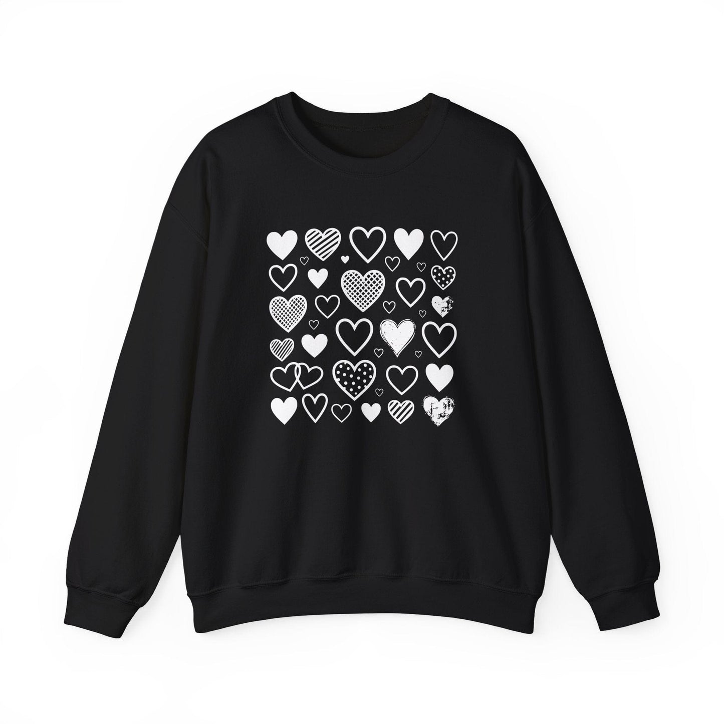 Minimalist Heart Pattern Valentine Shirt | Modern Love Graphic Sweatshirt
