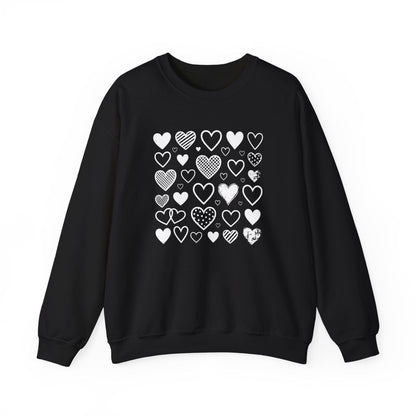 Minimalist Heart Pattern Valentine Shirt | Modern Love Graphic Sweatshirt