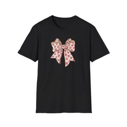 Pink Heart Bow Valentine Shirt | Cute Coquette Graphic Tee