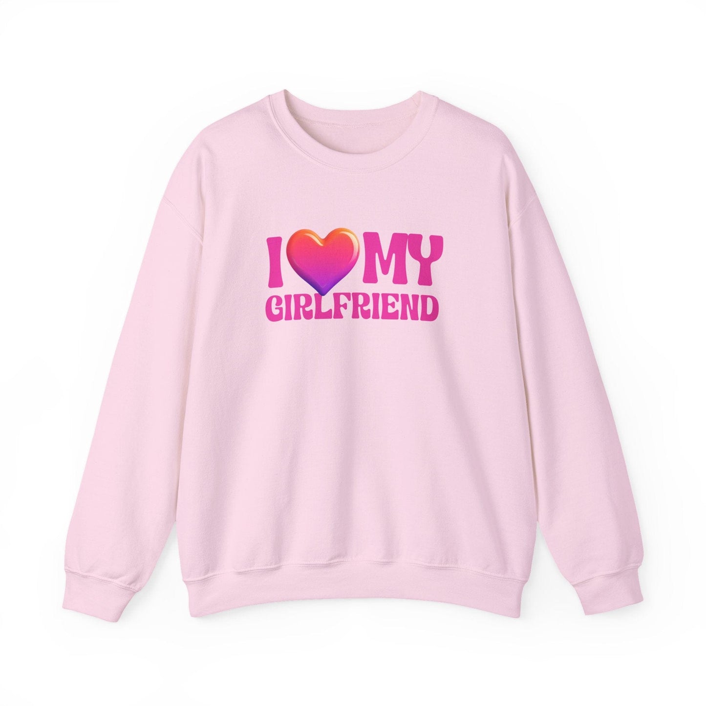 I Love My Girlfriend Valentine Shirt | Cute Heart Graphic Sweatshirt