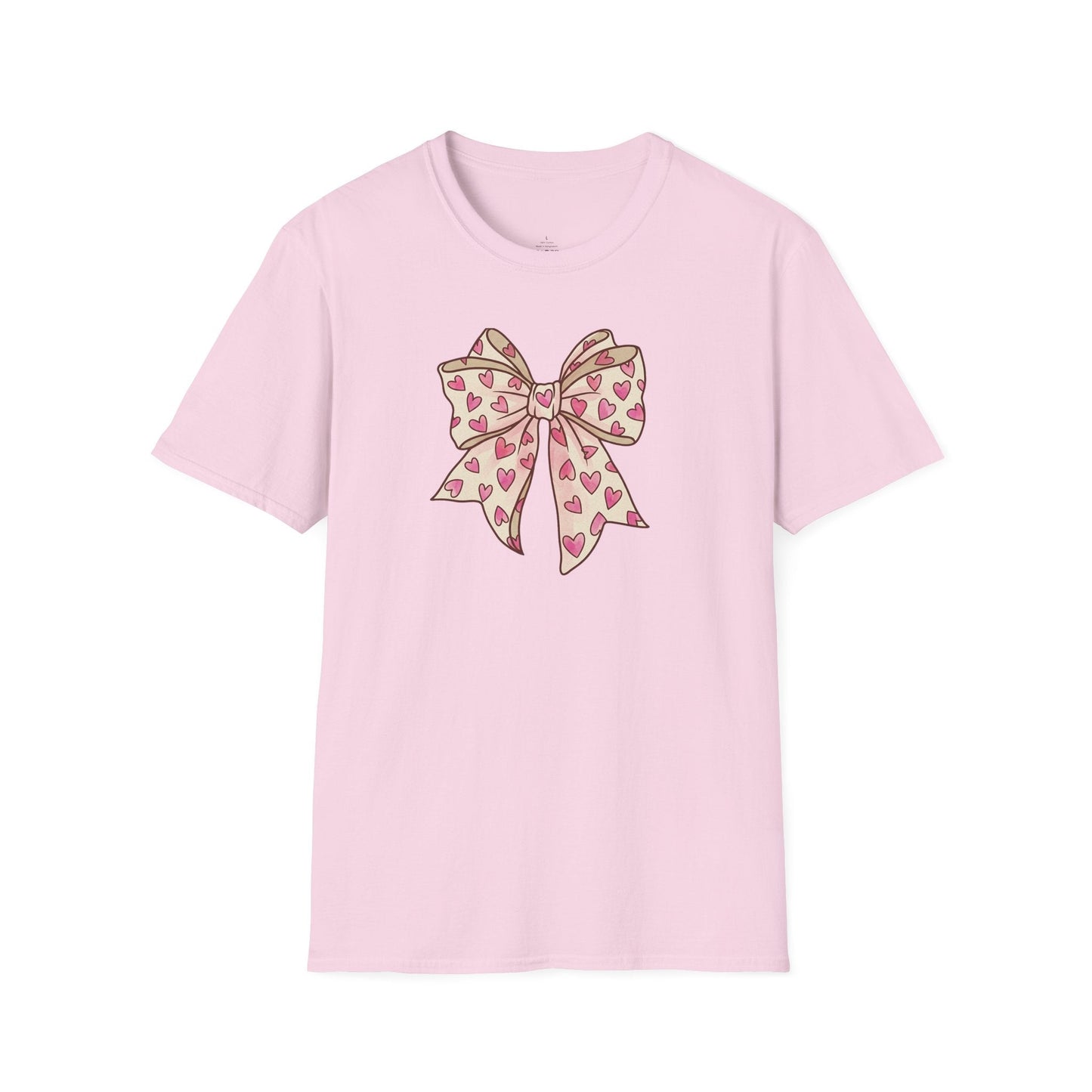 Pink Heart Bow Valentine Shirt | Cute Coquette Graphic Tee