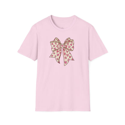 Pink Heart Bow Valentine Shirt | Cute Coquette Graphic Tee