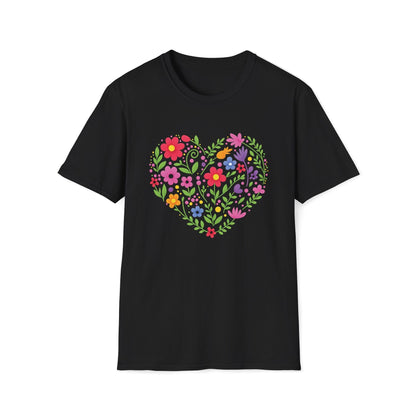 Floral Heart Garden Shirt | Colorful Wildflower Heart Tee