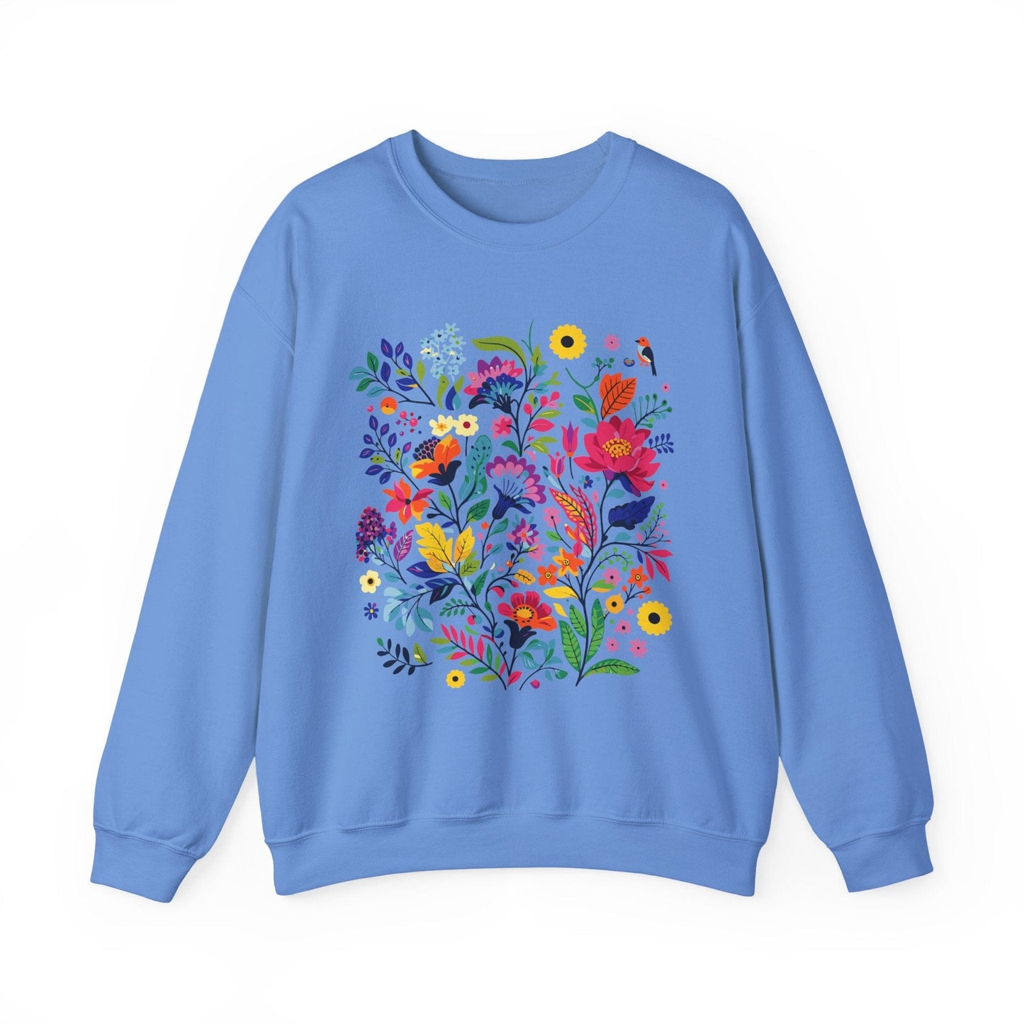 Bloom & Bright Spring Floral Shirt | Colorful Botanical Graphic Sweatshirt