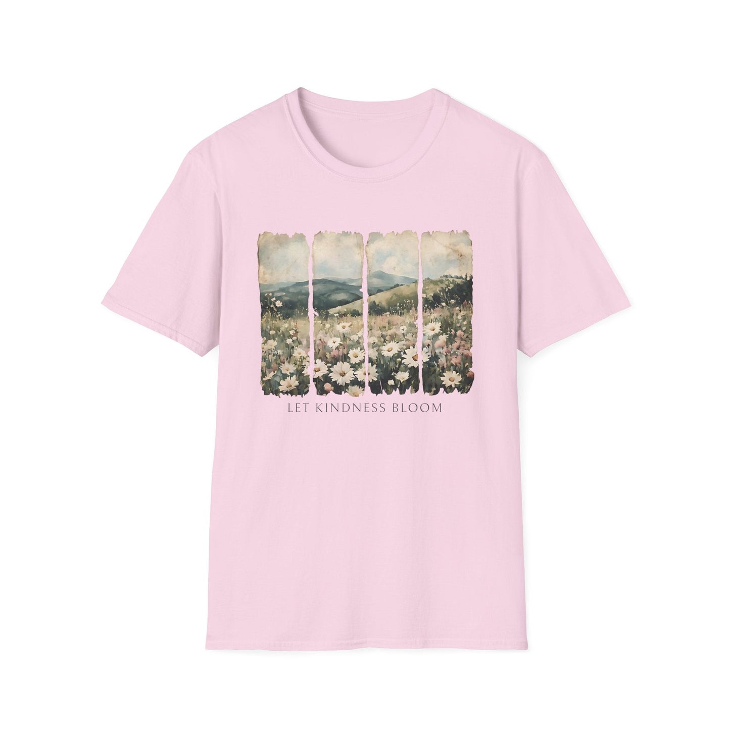 Let Kindness Bloom Shirt | Watercolor Floral Landscape Graphic Tee