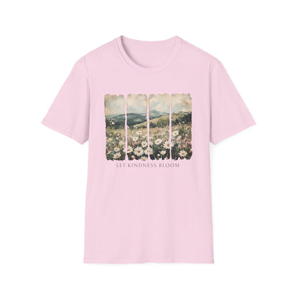 Let Kindness Bloom Shirt | Watercolor Floral Landscape Graphic Tee