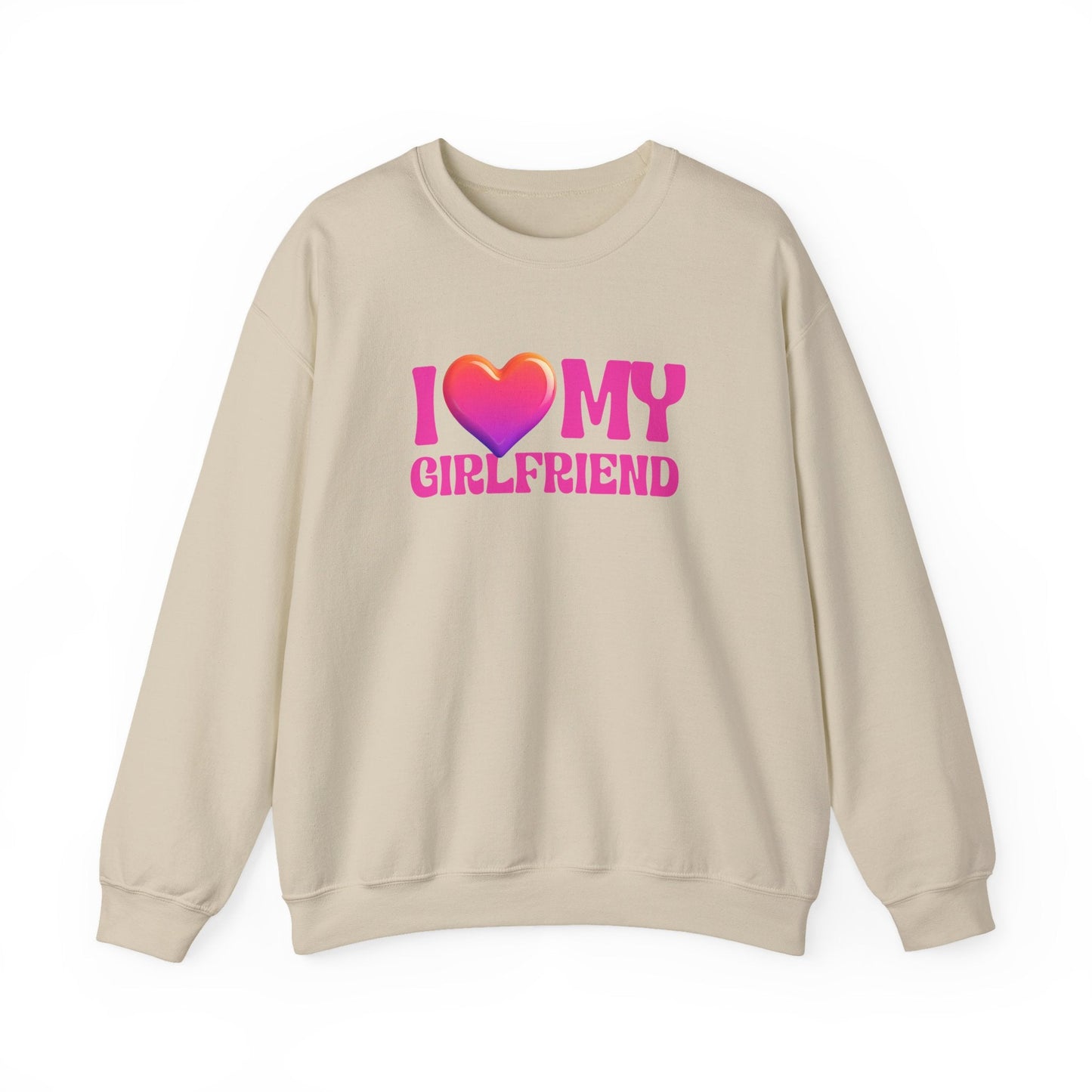 I Love My Girlfriend Valentine Shirt | Cute Heart Graphic Sweatshirt