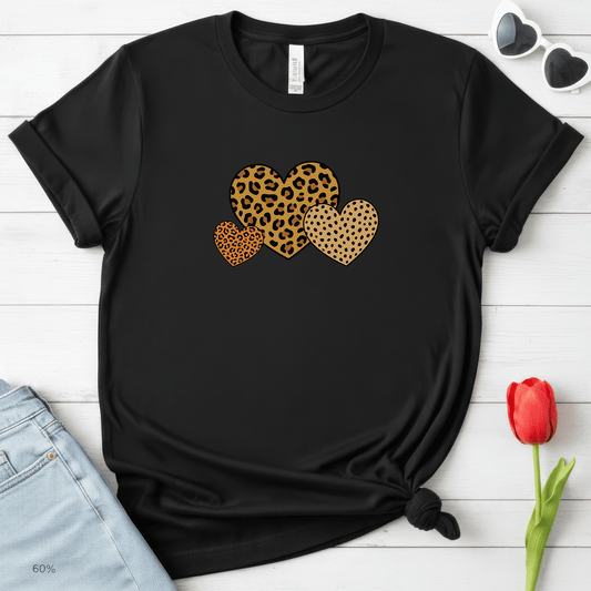 Leopard Heart Valentine Shirt | Trendy Animal Print Valentine Tee
