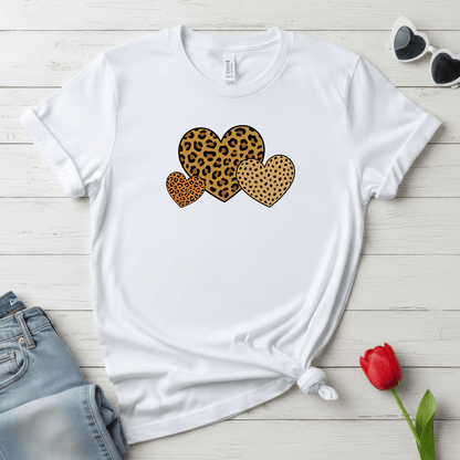 Leopard Heart Valentine Shirt | Trendy Animal Print Valentine Tee
