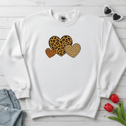 Leopard Heart Valentine Shirt | Trendy Animal Print Valentine Sweatshirt