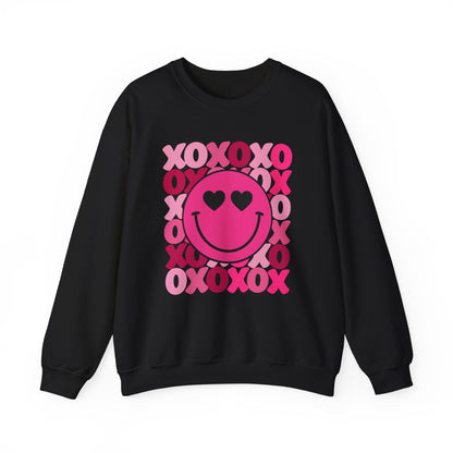 XOXO Smiley Valentine Shirt | Cute Heart Eyes Valentine Sweatshirt