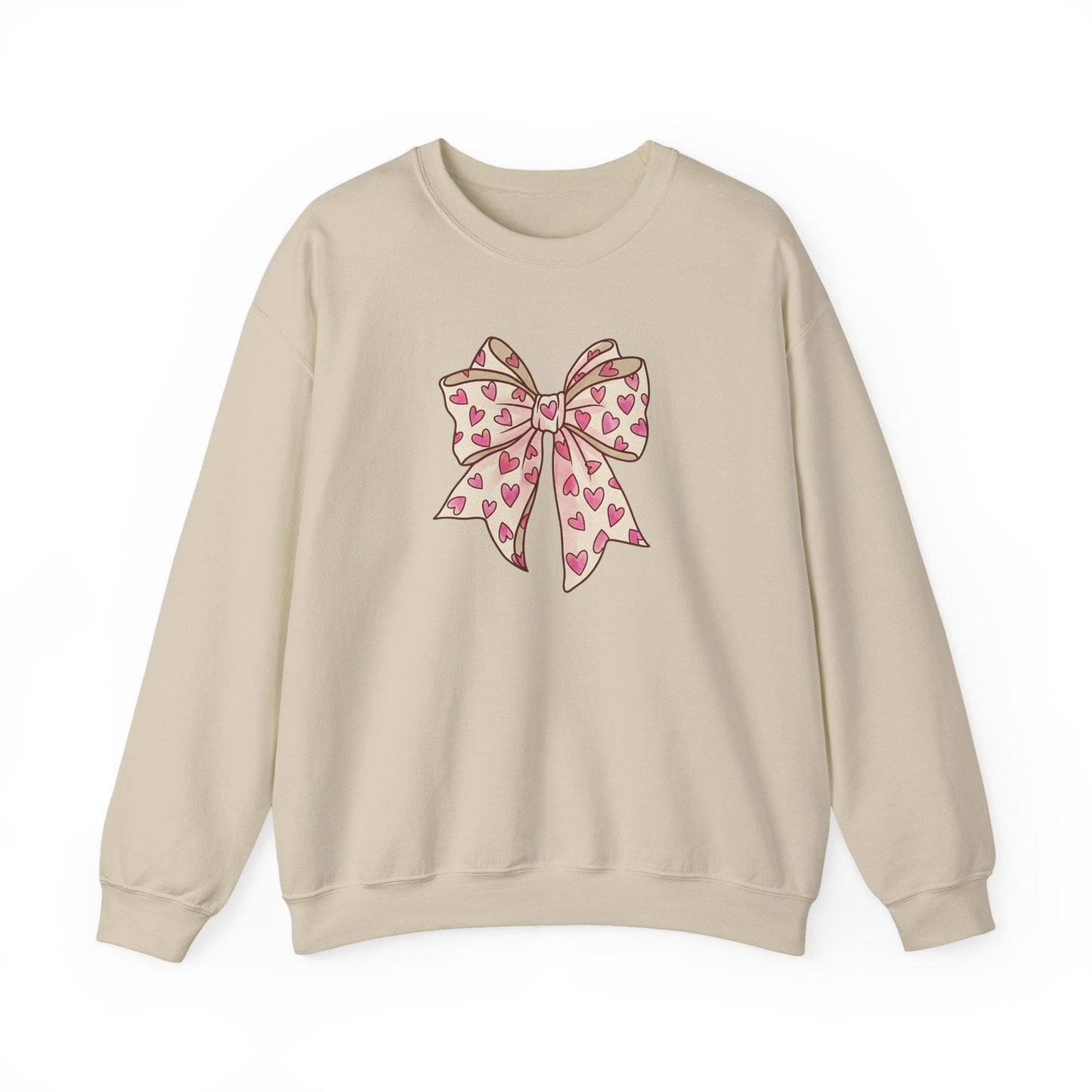 Pink Heart Bow Valentine Shirt | Cute Coquette Graphic Sweatshirt