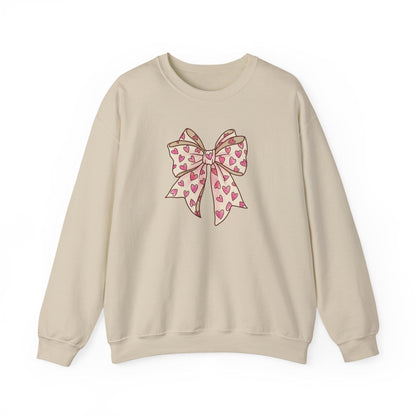 Pink Heart Bow Valentine Shirt | Cute Coquette Graphic Sweatshirt