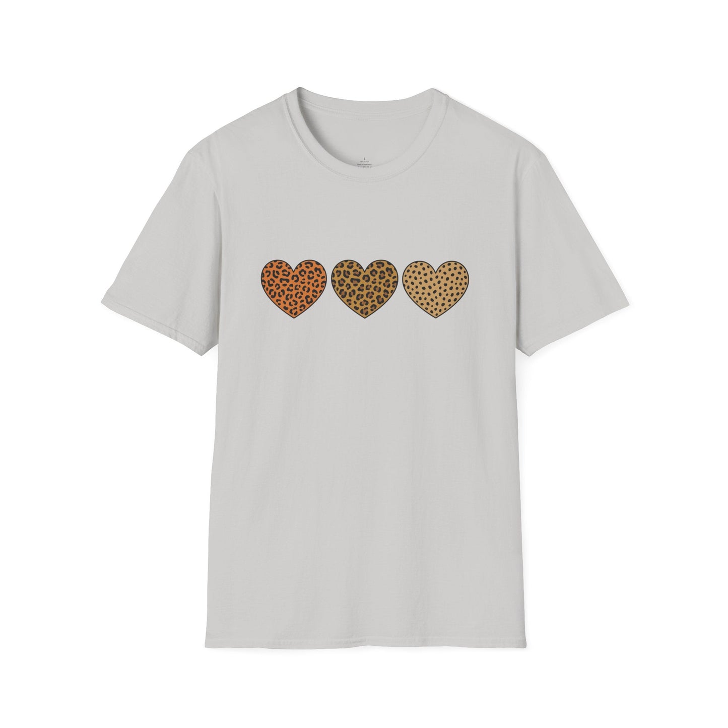 Leopard Heart Trio Valentine Shirt | Trendy Animal Print Love Tee