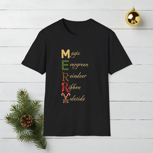 Merry T-Shirt — Merry Christmas Graphic Tee