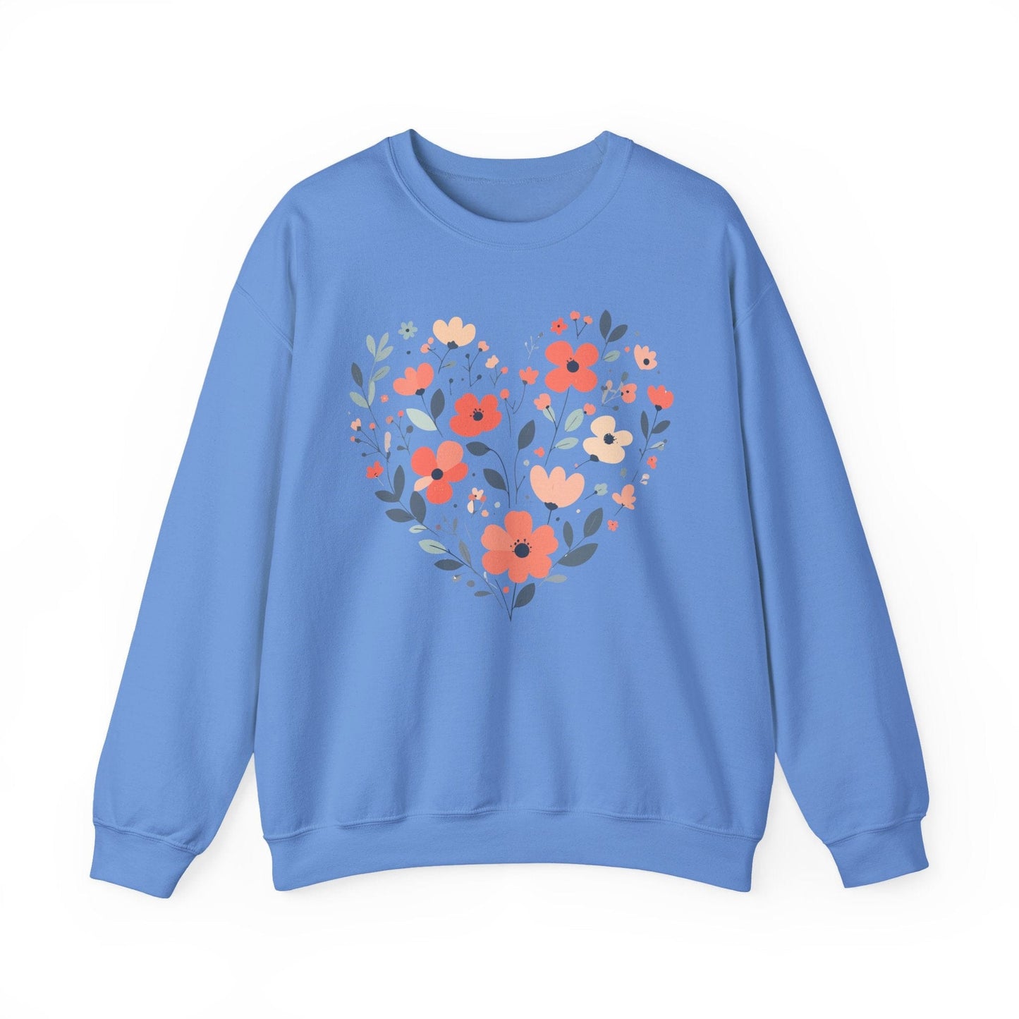 Floral Heart Sweatshirt | Soft Botanical Love Design
