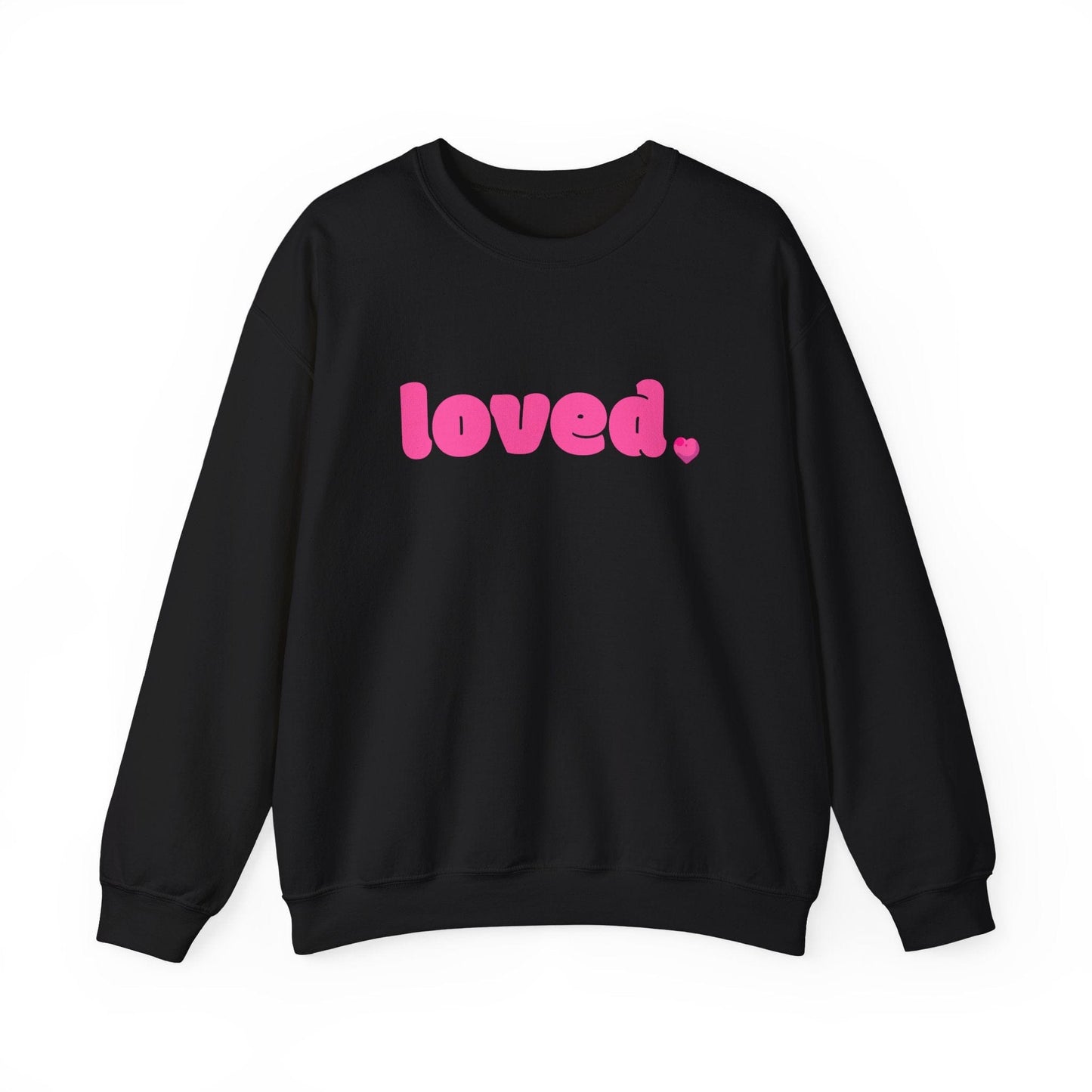 Loved Pink Valentine Shirt | Minimal Heart Valentine Sweatshirt