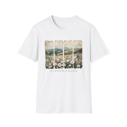Let Kindness Bloom Shirt | Watercolor Floral Landscape Graphic Tee