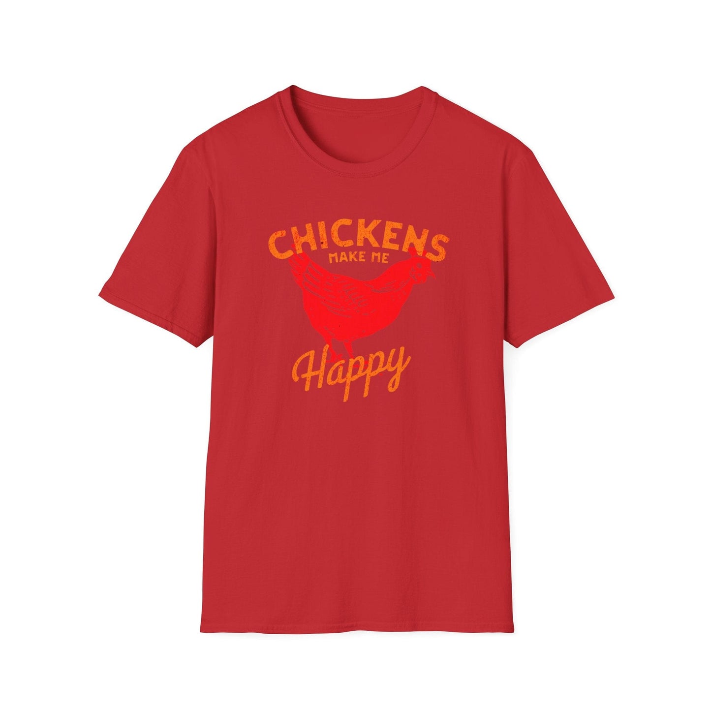 Chickens Make Me Happy t-shirt | Funny Farm Life Graphic Tee