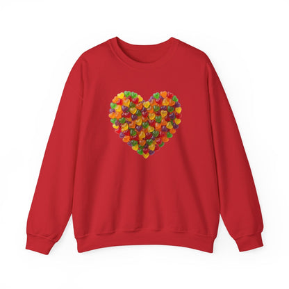 Candy Heart Love Shirt | Colorful Gummy Heart Valentine Sweatshirt