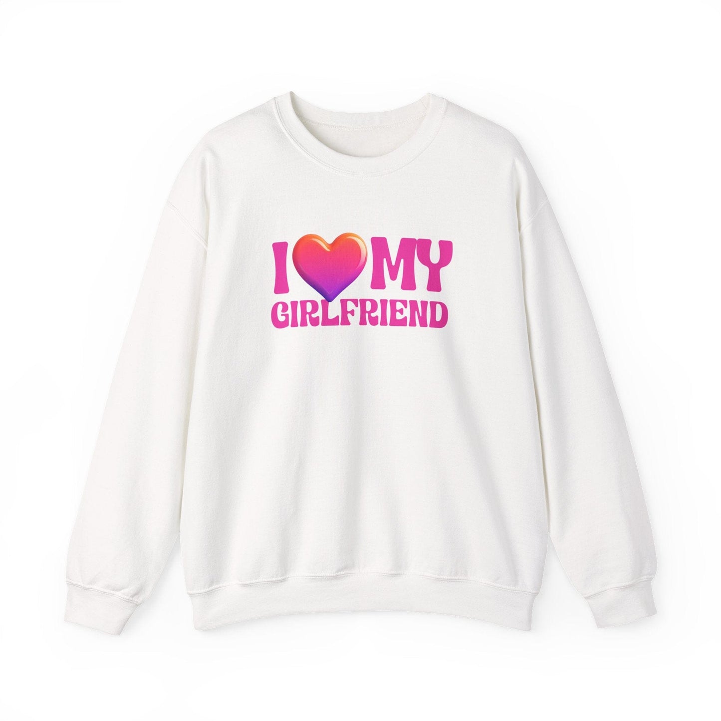 I Love My Girlfriend Valentine Shirt | Cute Heart Graphic Sweatshirt