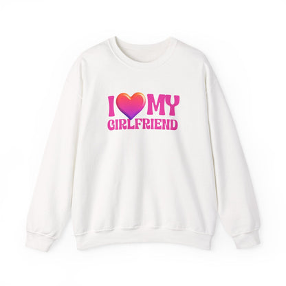 I Love My Girlfriend Valentine Shirt | Cute Heart Graphic Sweatshirt
