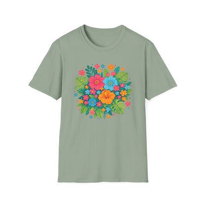 Tropical Bloom Floral Shirt | Bright Botanical Spring Design